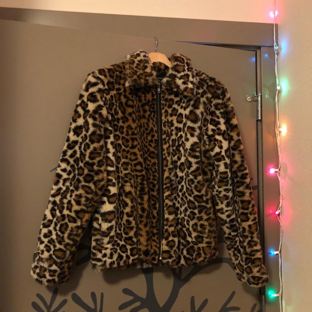 Kendall and Kylie Faux Fur Cheetah Jacket